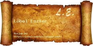 Löbel Eszter névjegykártya